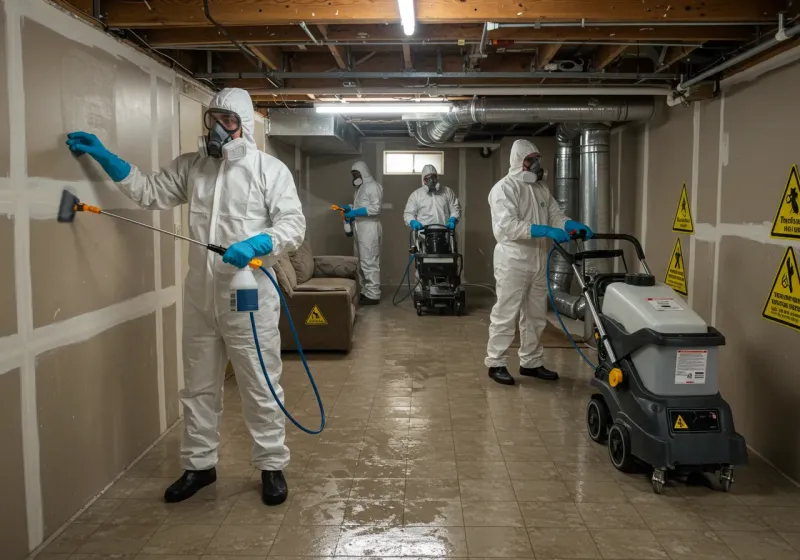 Basement Moisture Removal and Structural Drying process in Beaverton, OR